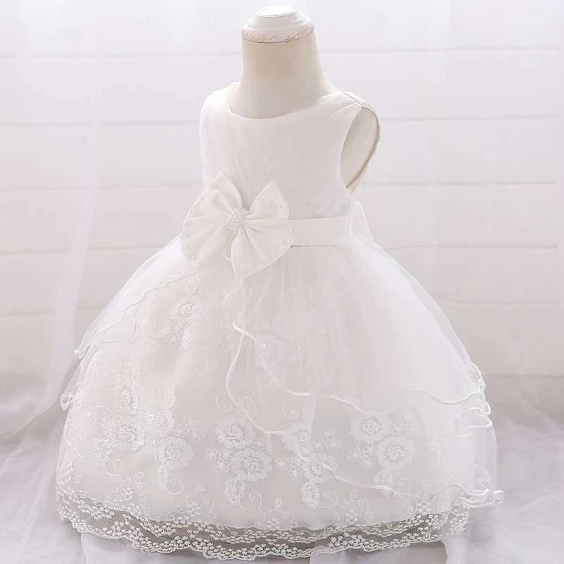 Toddler Infant First Birthday Dress For Baby Girl Clothes Bow Baptism Princess Dress Ceremony Girls Party Gown Dresses 0-2 Year X250203
