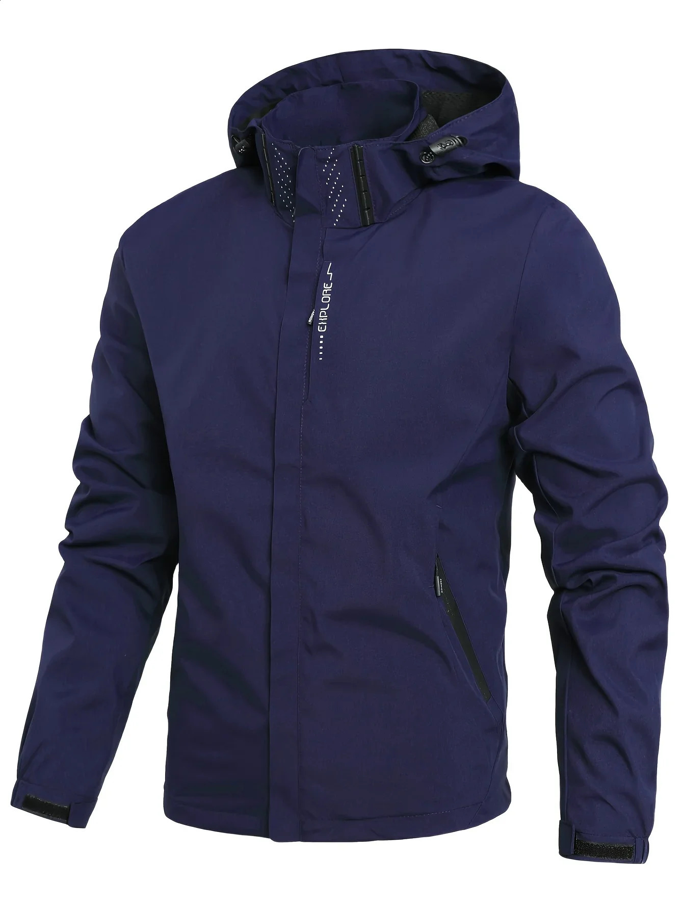 Waterproof Rain Jacket Hooded Shell Poncho Outdoor Raincoat Hiking Windbreaker Coat Mens Lightweight 250122