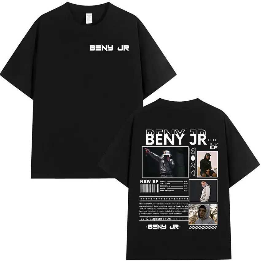 Rapper BENY JR 2024 Tour Graphic T Shirt Mens Hip Hop Fashion Short Sleeve T-shirts Mens Retro Oversized Cotton Tees Streetwear X250203