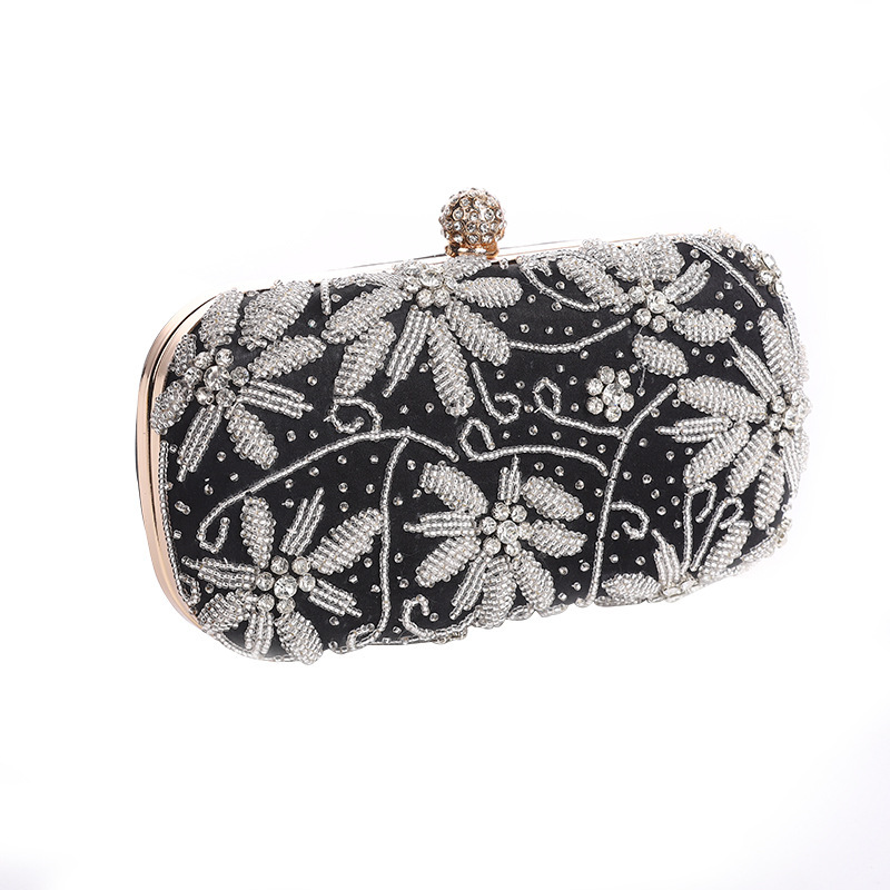 Feng Shui Banquet Handmade Three Dimensional Embroidered Diamond Set Handheld Bridal Cheongsam Light Luxury Women's Bag