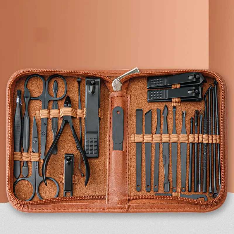 Manicure and pedicure kit high quality nail file scissors manicure pedicure set convenient to use sturdy for travel 26PCsXJ250116