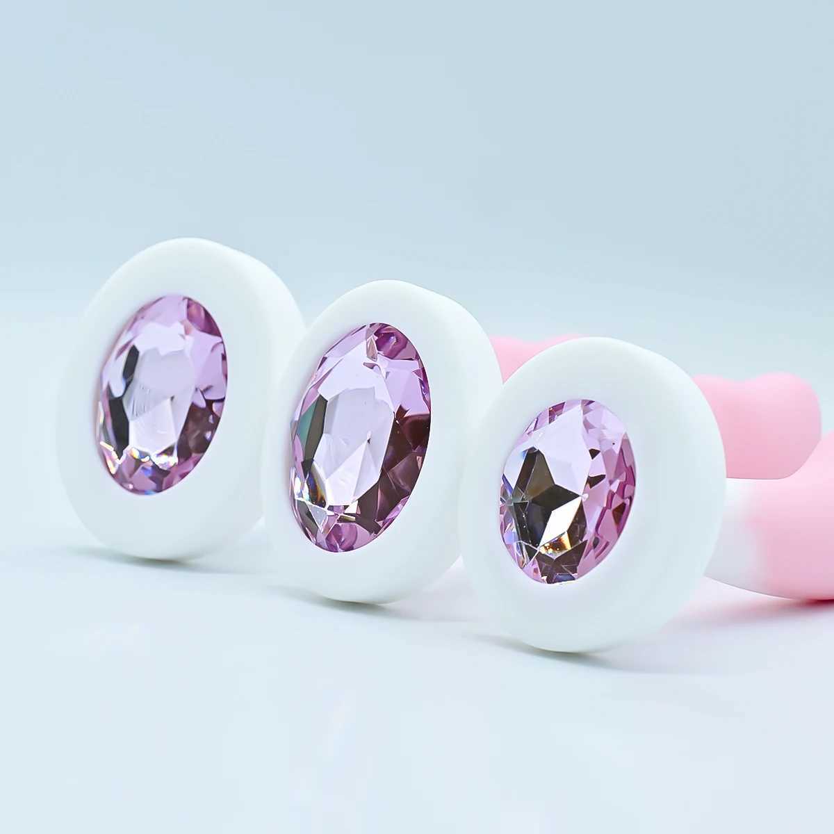 Silicone Anal Plug G-point Massage Gem Crystal Base Butt Plug Anal Masturbation Stimulator Anal Dilatancy Dildos Adult Sex ToysXJ250121