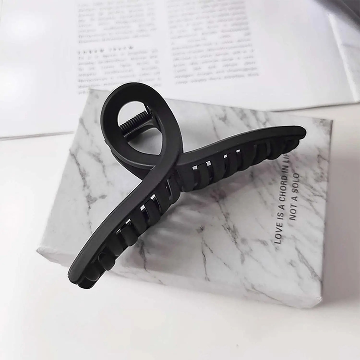 Large Claw Clips for Thick Hair Rectangle and Butterfly Hair Clips for Women Matte Non-Slip Strong Hol 6 Packs 4.1 in 250120