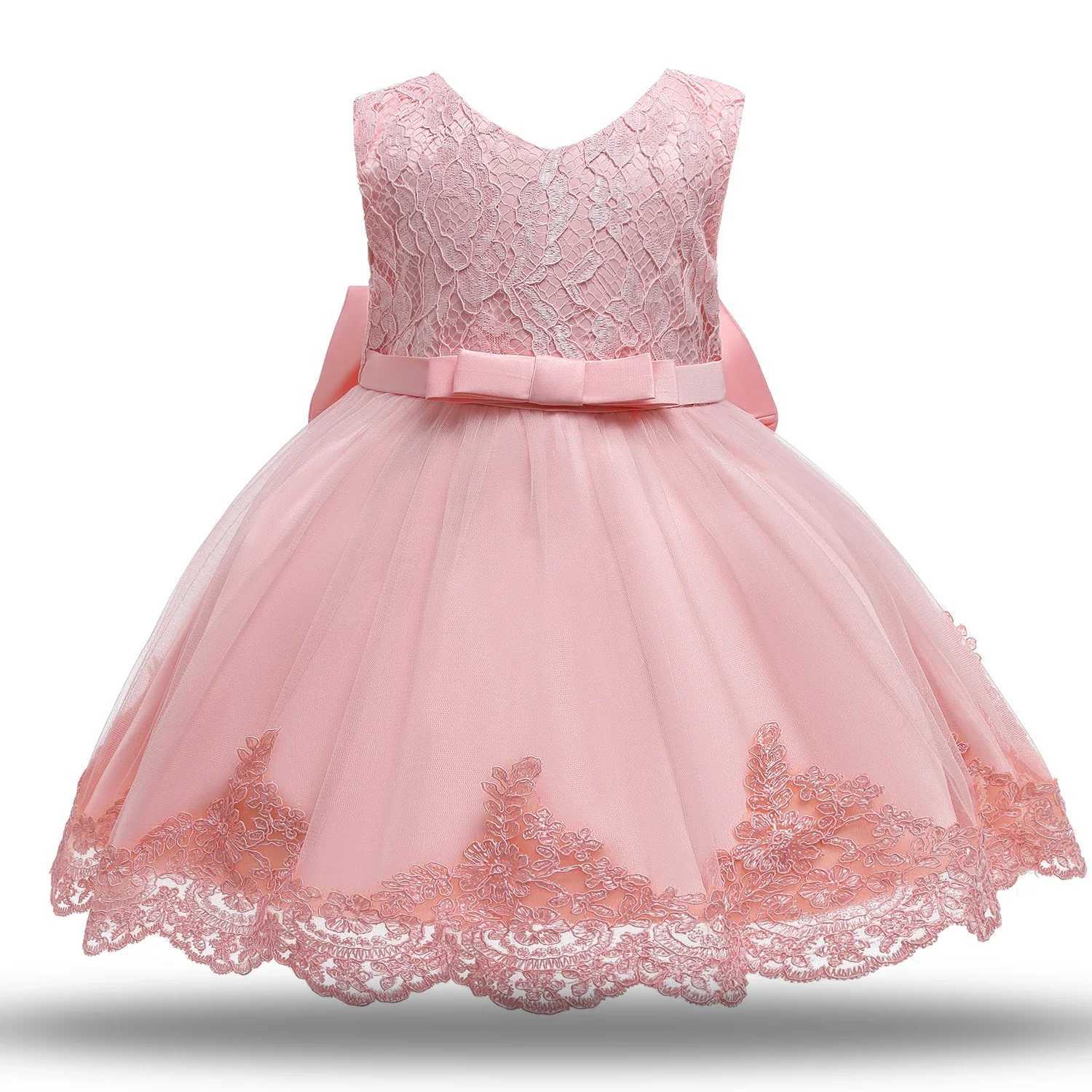 Baby Girls Baptism Dress 1st Birthday Party Wear Toddler Lace Christening Gown Infant Tutu Clothes 12 24M X250203