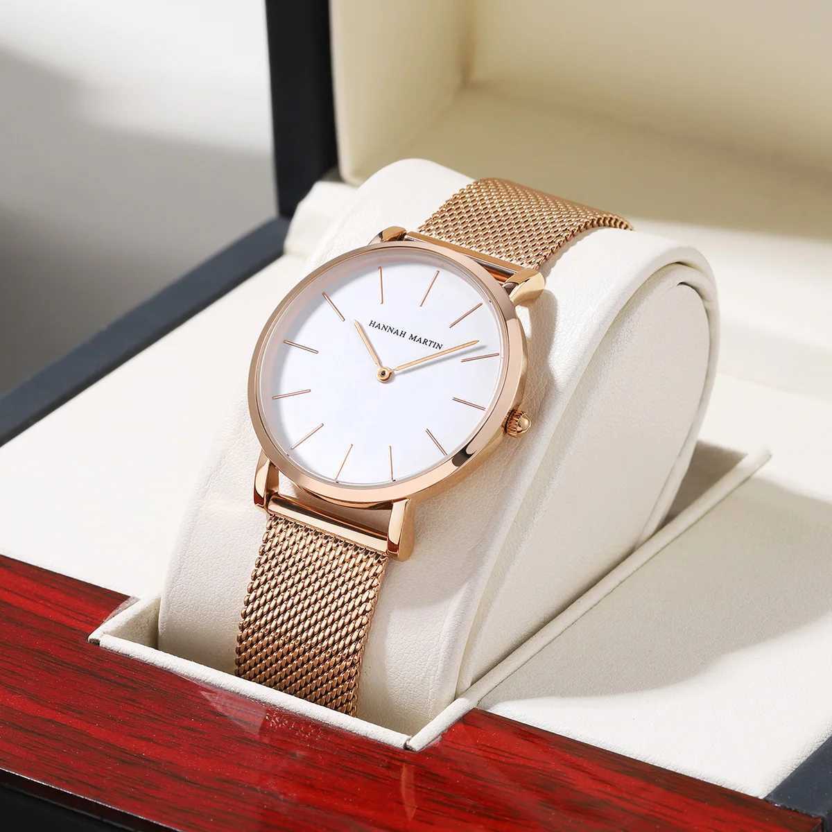 Wen Watch Top Brand Dropsing Japan Quartz Movement 36mm Rose Gold Waterproof Fashionable Nordic Minimalist Ladies Watches X250203