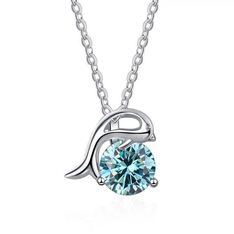 Moissanite lab Diamond Pendant Necklaces For Women 925 Sterling Silver Luxury Chain Trending d Bling Wedding Jewelry giftXJ250114