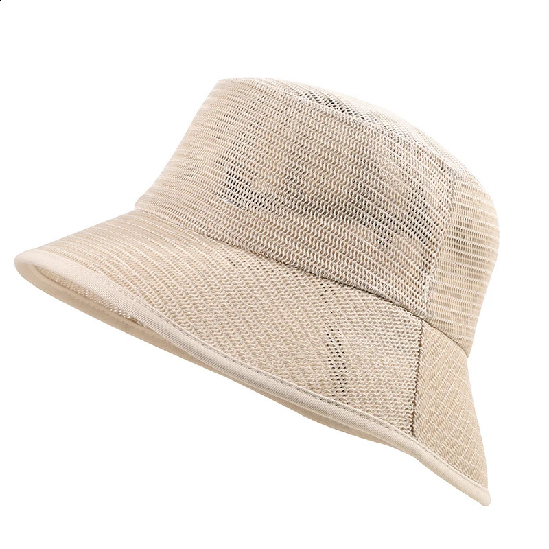 Full Mesh Oversize Panama Hat Cap Big Head Man Outdoor Fishing Sun Lady Beach Plus Size Bucket 58cm 60cm 62cm 250118