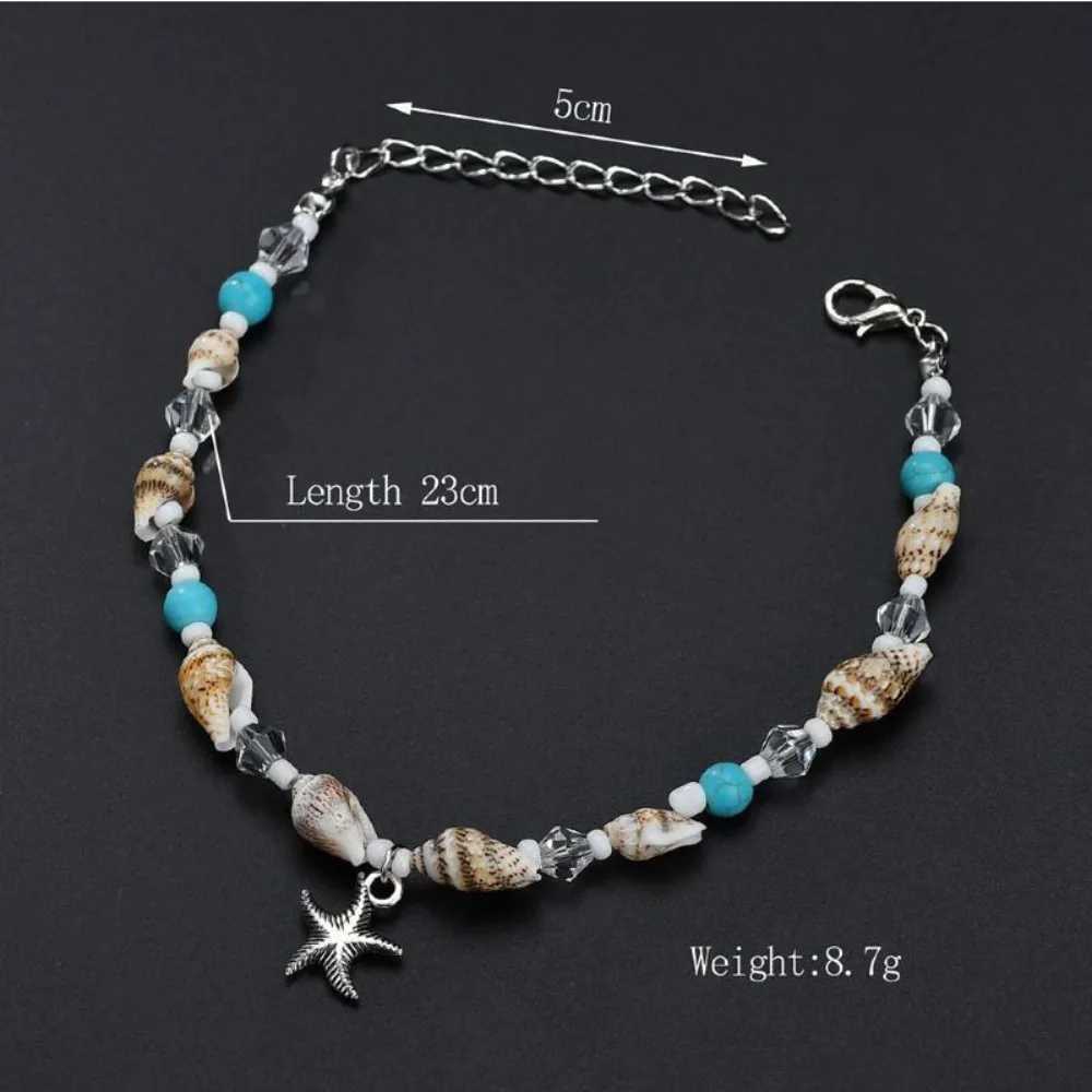 Hand Woven Shell Shed Anklets 2024 Shell Starfish Shell Ankle Bracelet Beach Ankle Chains ManXJ250121