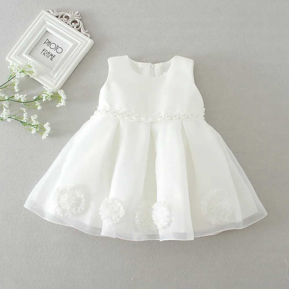 Baby Girl Princess Dress Bridal Dress Wedding Girl Baptist Dress Birthday Vest 3M-10 Years X250203