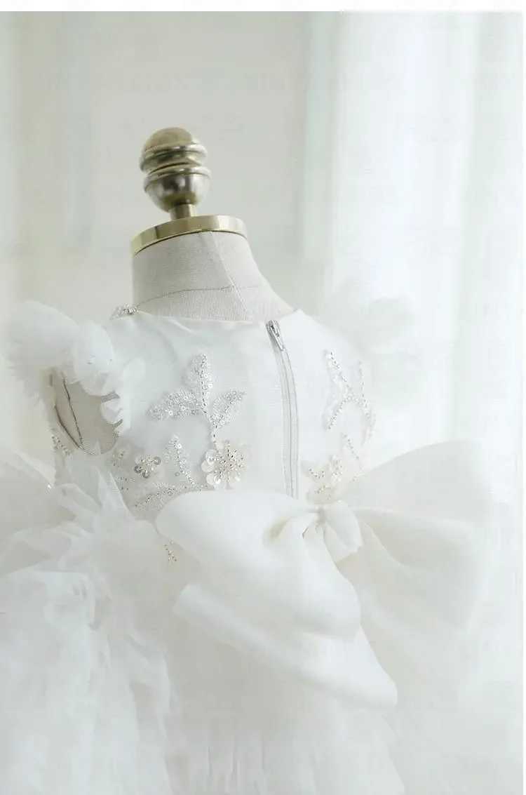 Christmas Dress Infant Baby Girls Dress Newborn Baby 1st Year Birthday Dress Toddler Flower Baby Wedding Baptism Princess Gown X250203