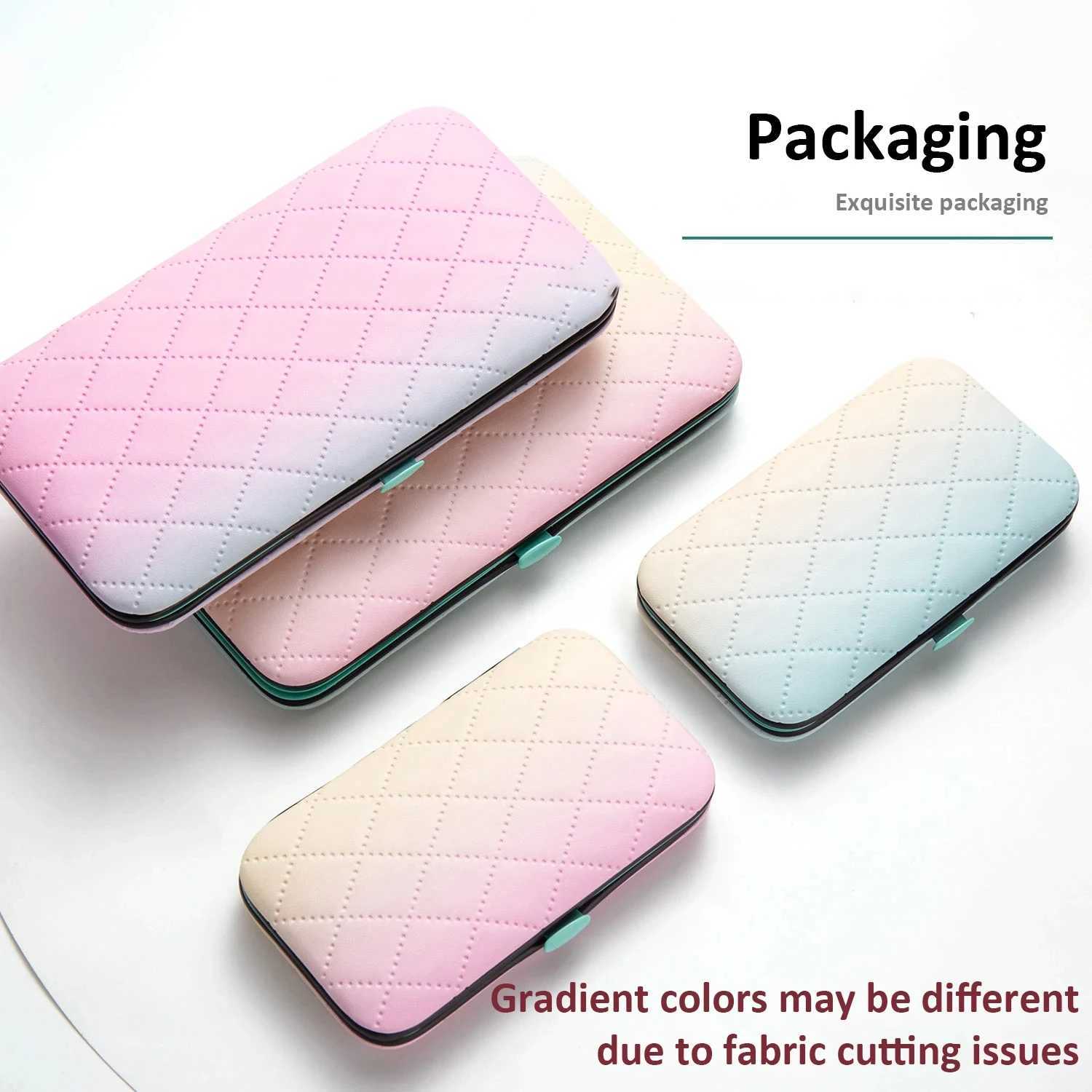 New Gradient colors 7-18pcs Manicure Set Pedicure Sets Nail Clippers High-quality Steel Professional Nail Cutters ToolsXJ250121