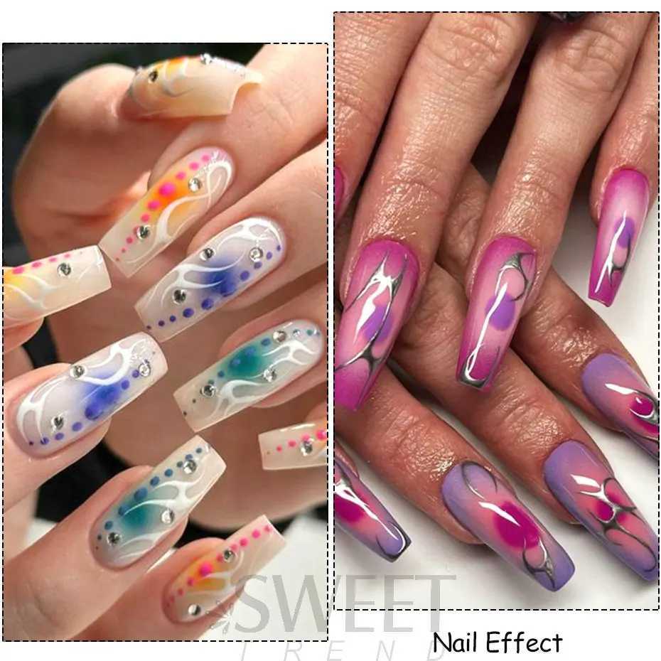 Metallic Silver Flame Nail Stickers Striped Wavy Line Tribal Fire Tatton Slider Holographic 3D Manicure Tips Decoration JISW-TXJ250120