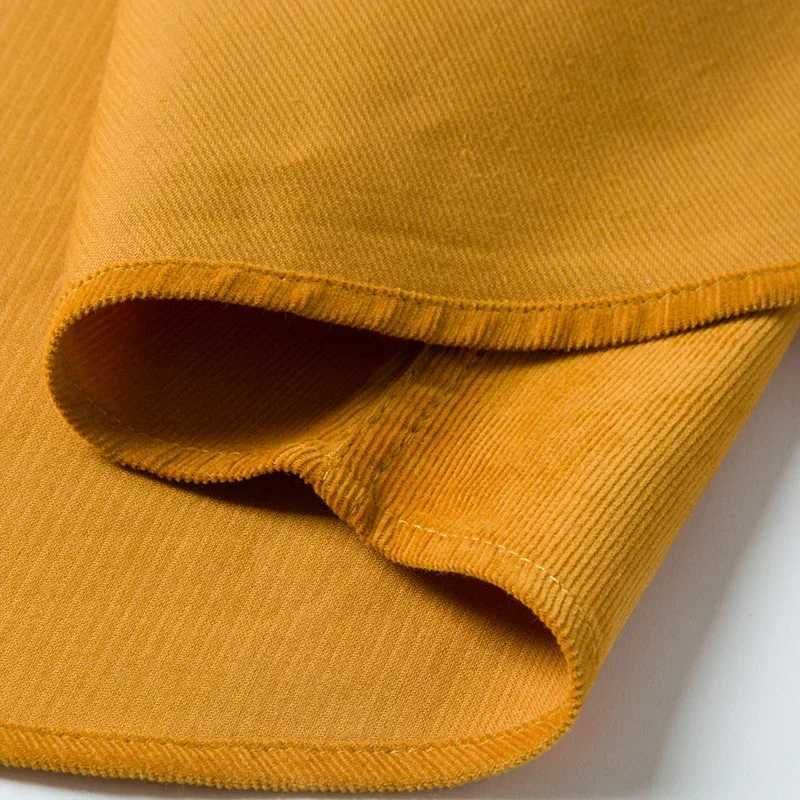 2023 Cotton Corduroy Autumn Winter Long Sleeve Regular Fit Mens Casual Shirt Warm Solid Mens Shirts With PoketsXJ250121
