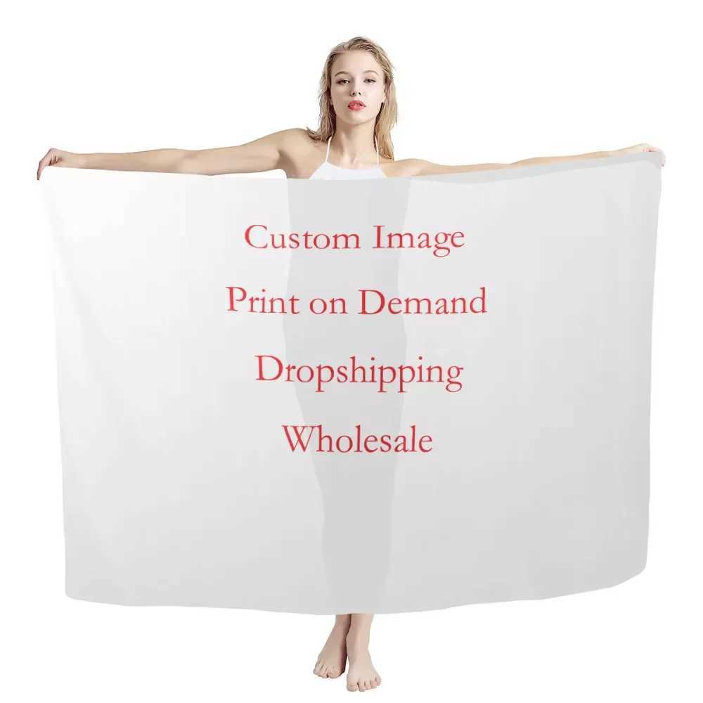 New Summer Haiian Beach Flower Sarong Floral Print Multi Wear Swimsuit Wr Large Size Island Sarong Cover Up For Women W250120