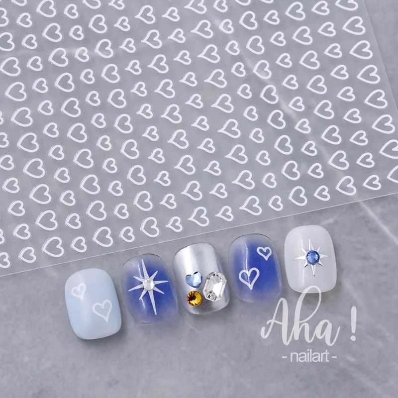 1pcs 3D Hollow Heart Nail Art Charms Stickers Kawaii Love Nail Decorations Decals Self Adhesive Manicure Slider Accessories DIYXJ250120