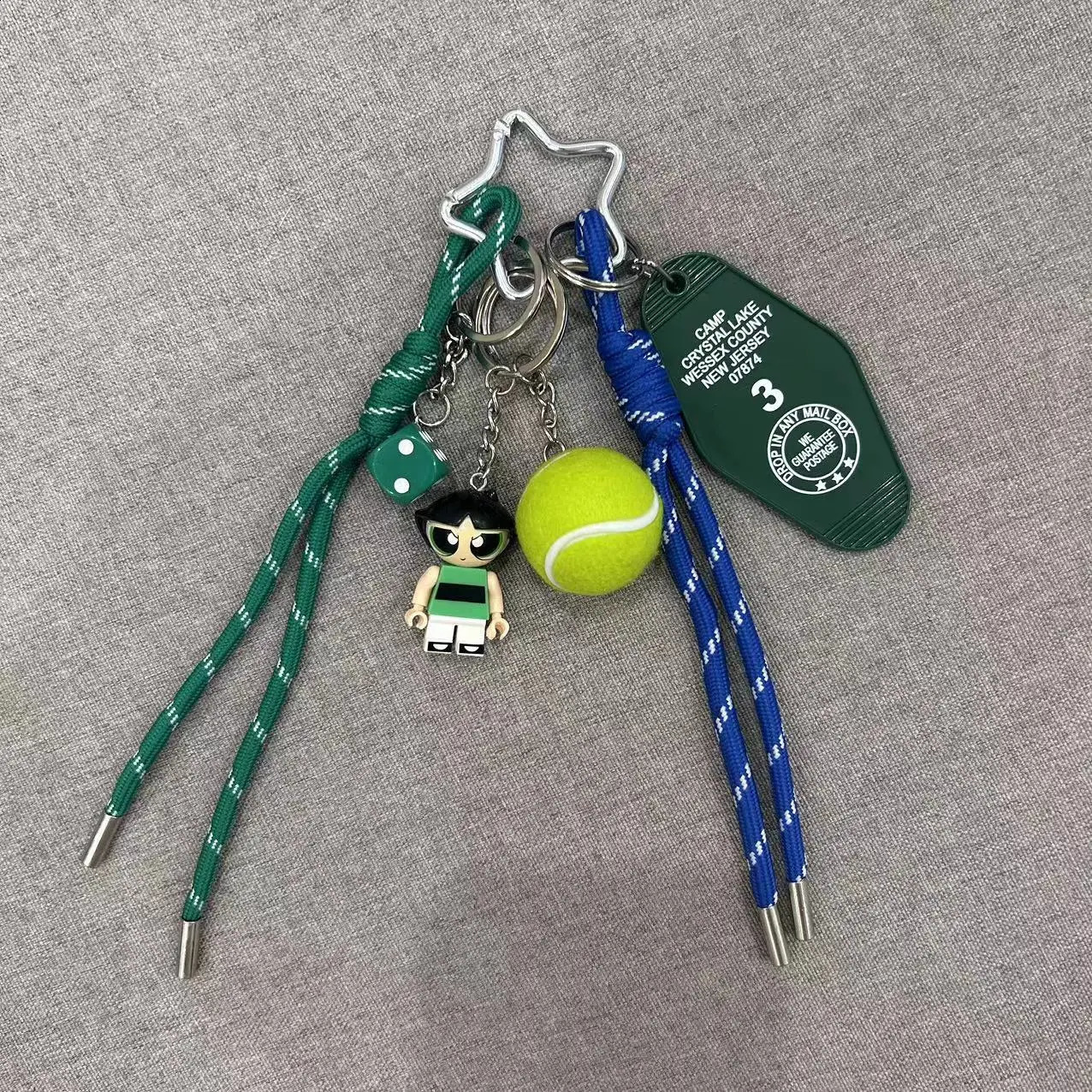 2024 handmade nylon rope bag pendant nylon rope braided rope keychain bag charms250114