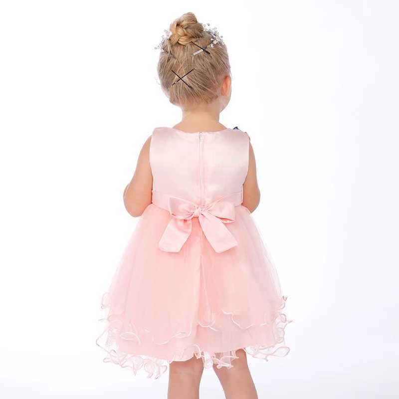 Purple Newborn Baptism Dress For Baby Girl White 6M 24M First Birthday Party Wear Cute Sleeveless Toddler Girl Christening Gown X250203