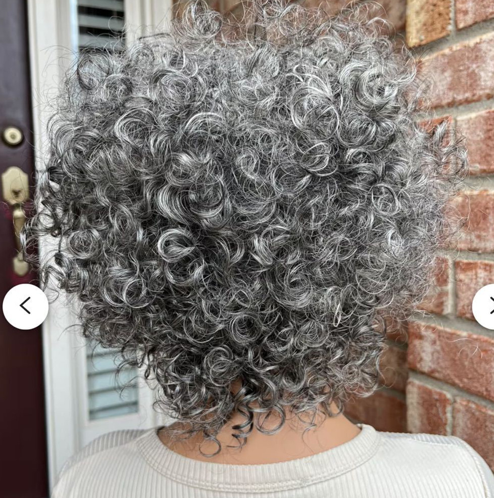 Grey Glueless Wigs Human Hair Wigs Grey Short kinky Curly Wigs for Black Women silver gray Hair Mixed Kinky Curly Wear and Go Ombre Gray