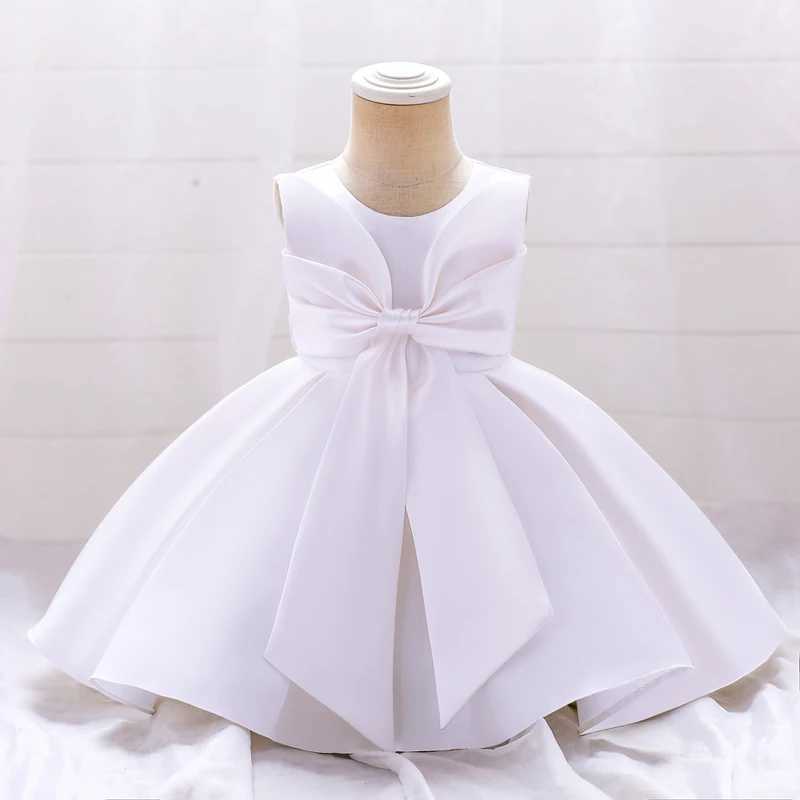 Summer Elegant 1st Birthday Dress For Baby Girl Clothing Baptism Bow Princess Dresses Party Dress Girls Costume Dress X250203