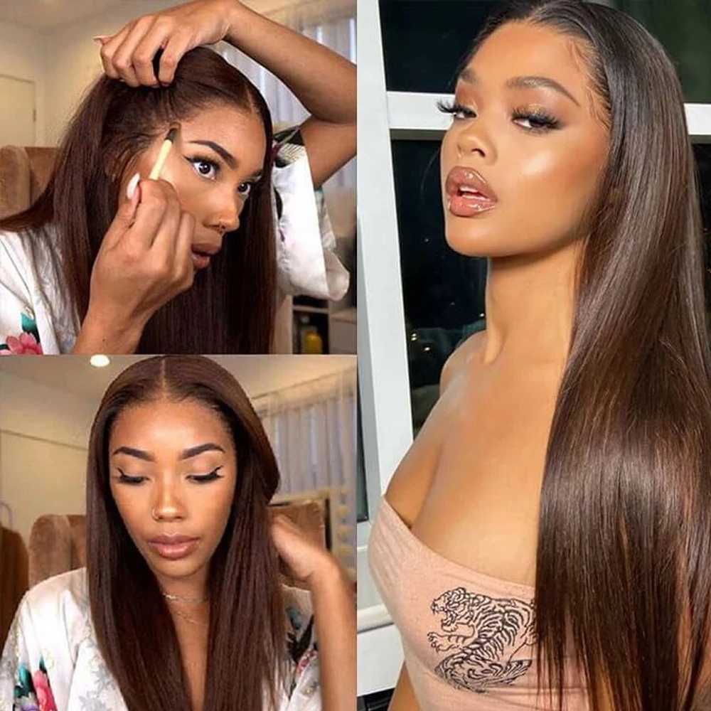 4# Human Hair Bundles Bone Straight Human Hair Bunldes Weave 1 3 4 Bundles Cheap Deal Remy Hair Extension Chocolate Brown ColorXJ250120