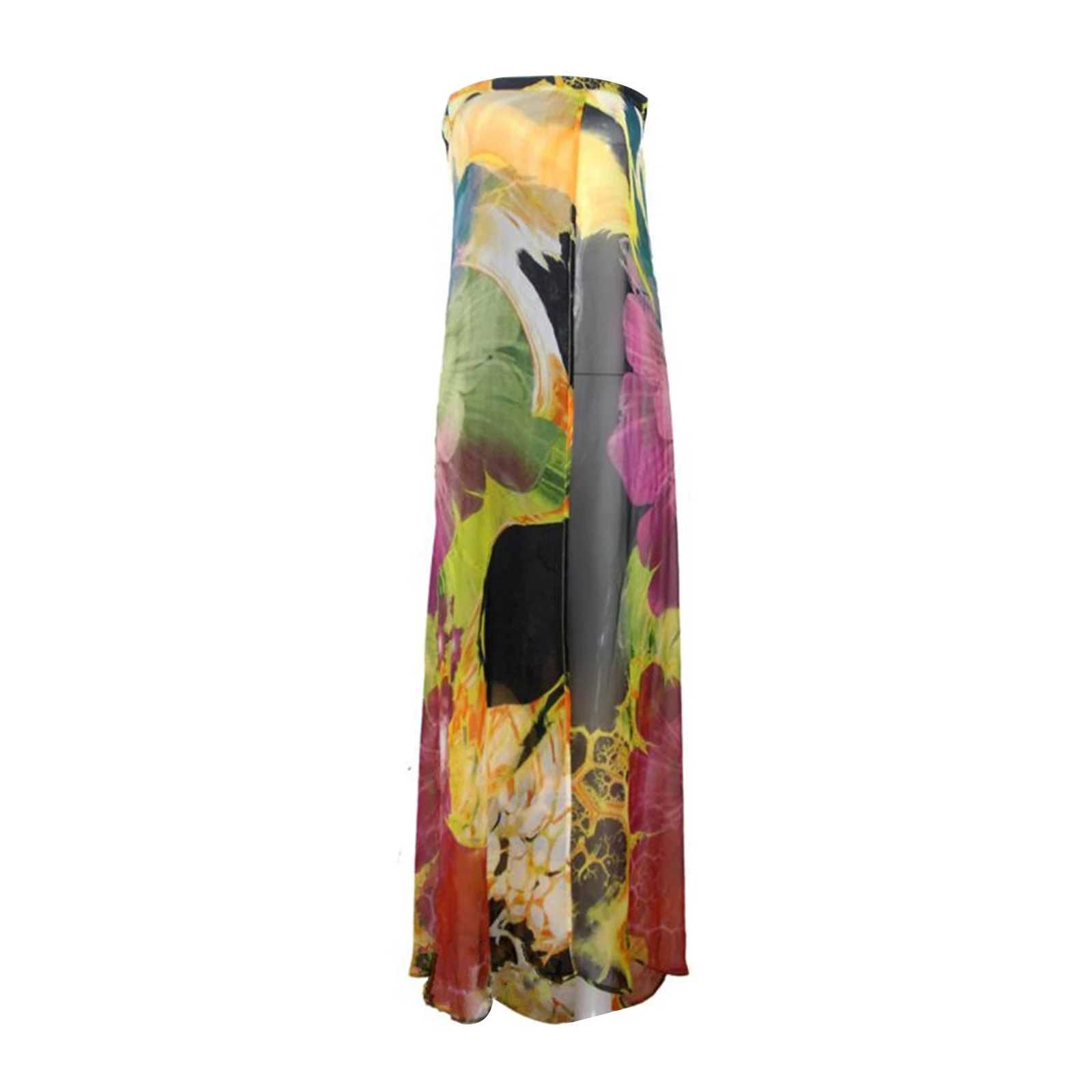 Female Beach Dr Tie-ed Sleeve Strl Long Dr Bikini Cover Ups for Summer Black/Yellow Beachwear Biquini W250120
