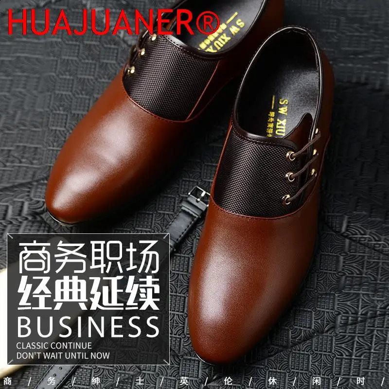 Classic Men Dress Shoes Round Toe Cow Leather Business Casual Shoes Mens Wedding Shoes Oxford Formal Shoes Big Size 38-48 250113