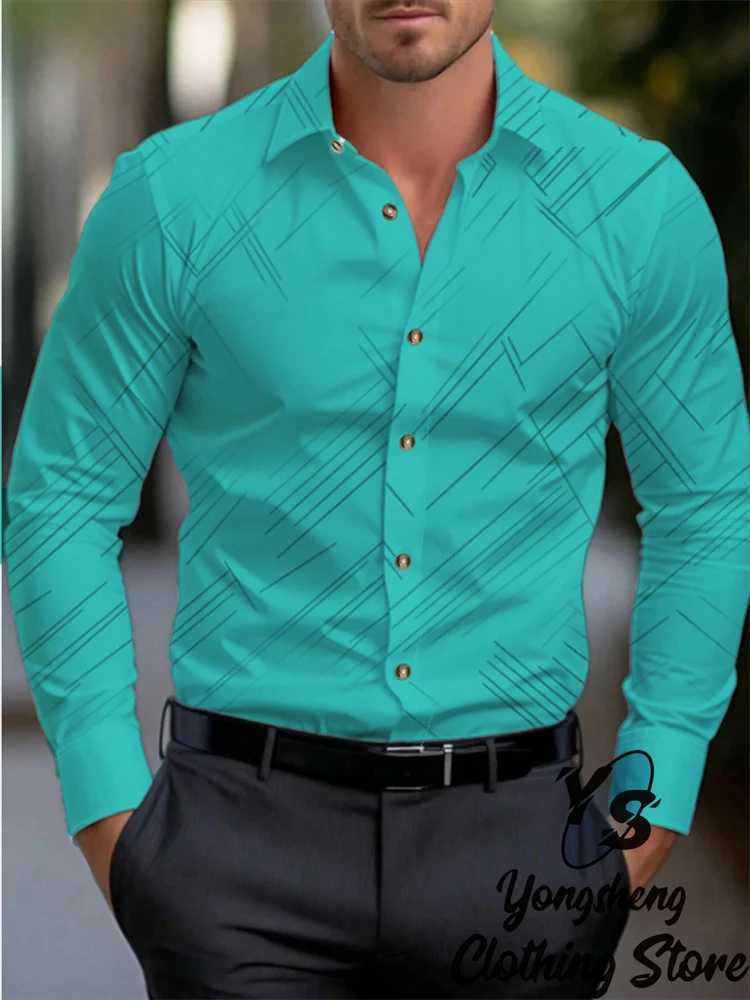 Mens Long Sleeve Shirt Casual Shirt Fashion 2024 New Mens Popular Fashion Commuting Business Oversized ClothingXJ250121