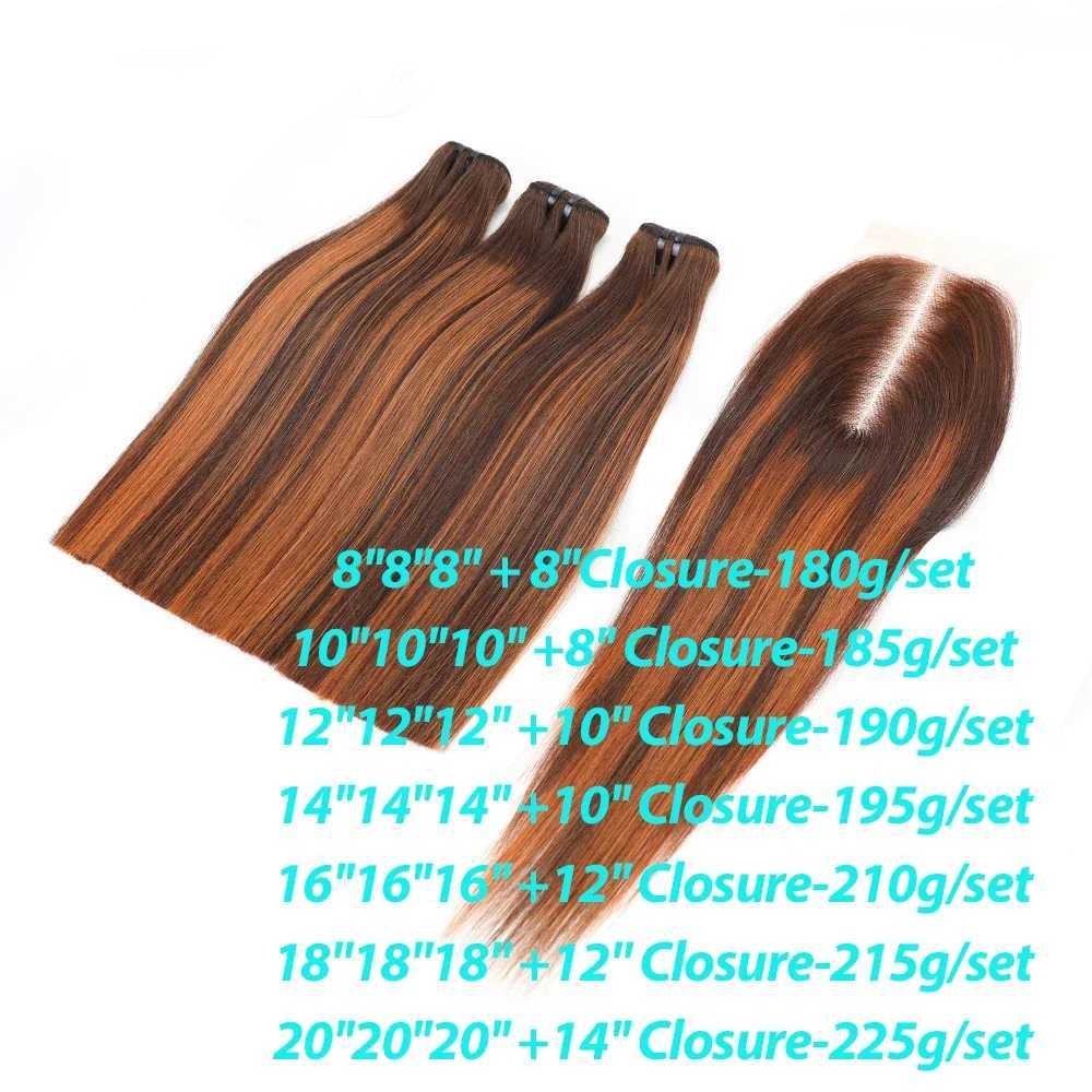 Honey Brown Bone Straight Bundles Vietnam Straight Human Hair 3 Bundles with Clo 12A Sdd Raw Hair Extensions Chocolate BrownXJ250120