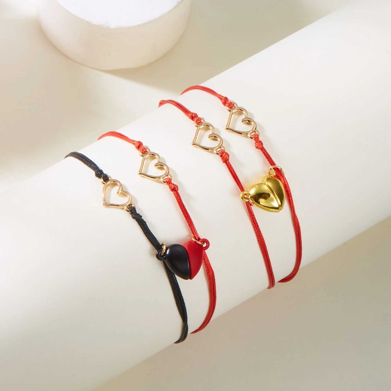 2Pcs/ Fashion Couple Bracelet Woman Man Best Friend Adjustable Woven Bracelet Matching Jewelry Lover Gift W250121