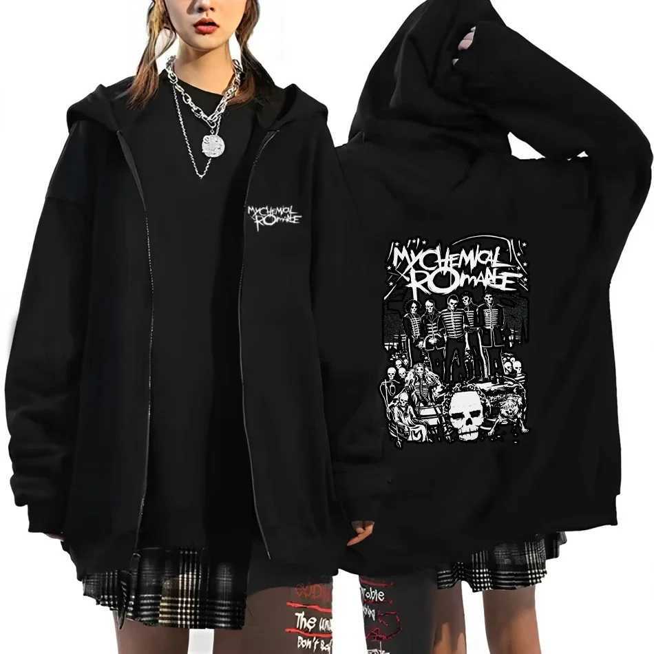 Rock Band My Chemical Romance Mcr Dead Zipper Hoodie Black Parade Punk Emo Zip Up Sweatshirt Men Fashion Vintage Hip Hop HoodiesXJ2500118