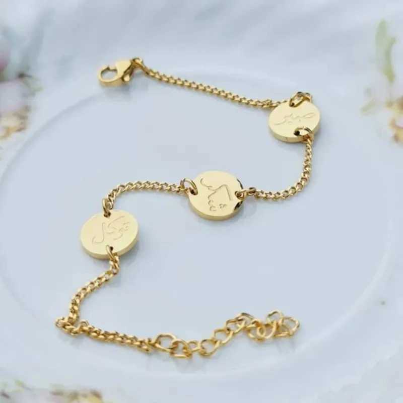 Arabic Bracelet Religious Pendant Bracelet Arabic Coin Bracelet Islamic Watch Jewelry Adjustable Chain Bracelet W250121