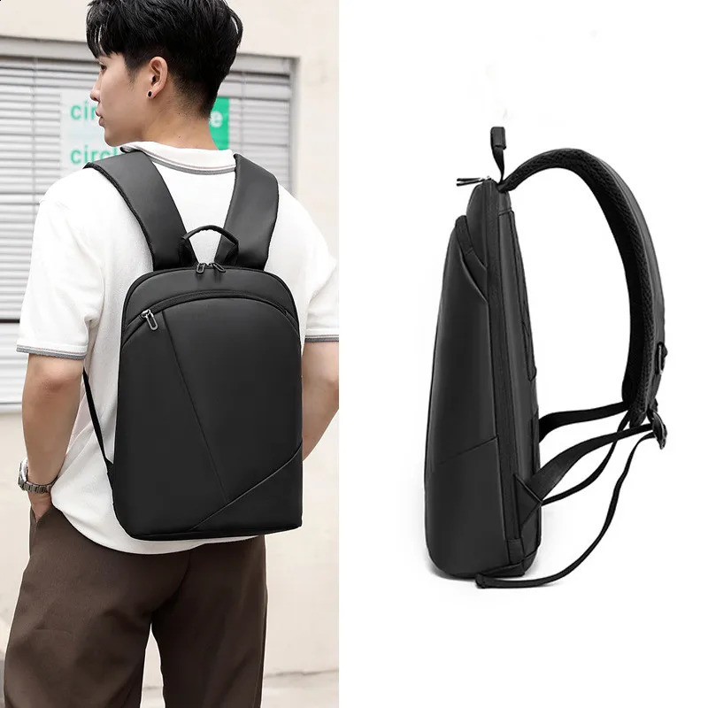 Waterproof Thin Laptop Backpack Men Bag 15.6 Inch Business Bag Women Backpacks Office Work Unisex Black Backpack Slim Back Pack 250122