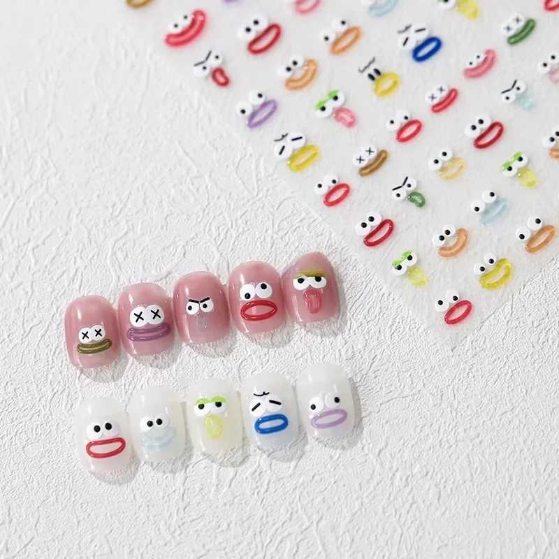 1Pcs Big Mouth Monster Jelly Series Nail Stickers High Quality Kawaii Design Sticker Cute Nail Art Decoration Decals AccessoriesXJ250120