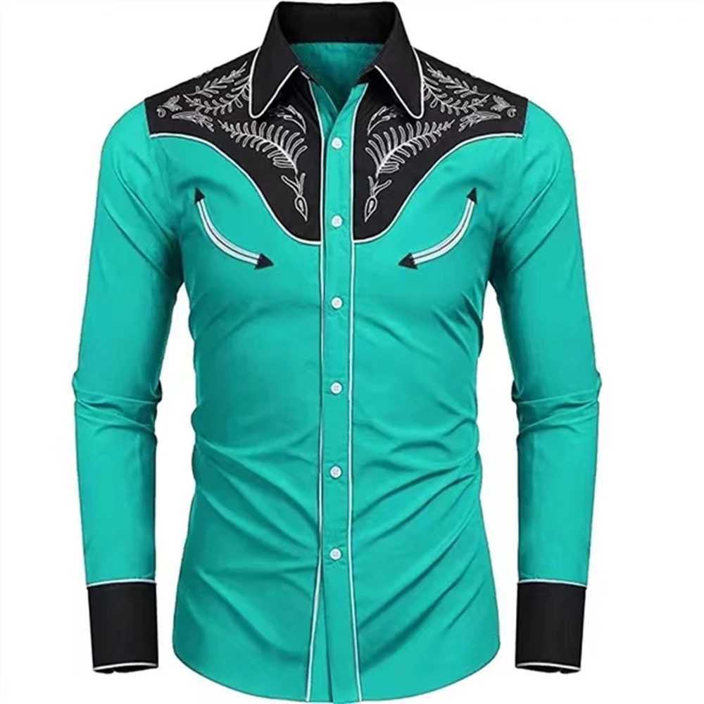 New mens shirt long sleeve casual printed shirt daily long sleeve shirt large size 6xlXJ250121
