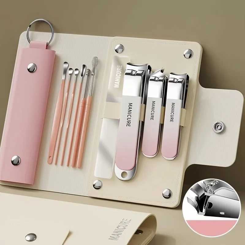 4/10pcs Nail Clippers Manicure Tool Set With Portable Travel Case Cuticle Nippers And Cutter Kit Professional Nail ClippersXJ250121