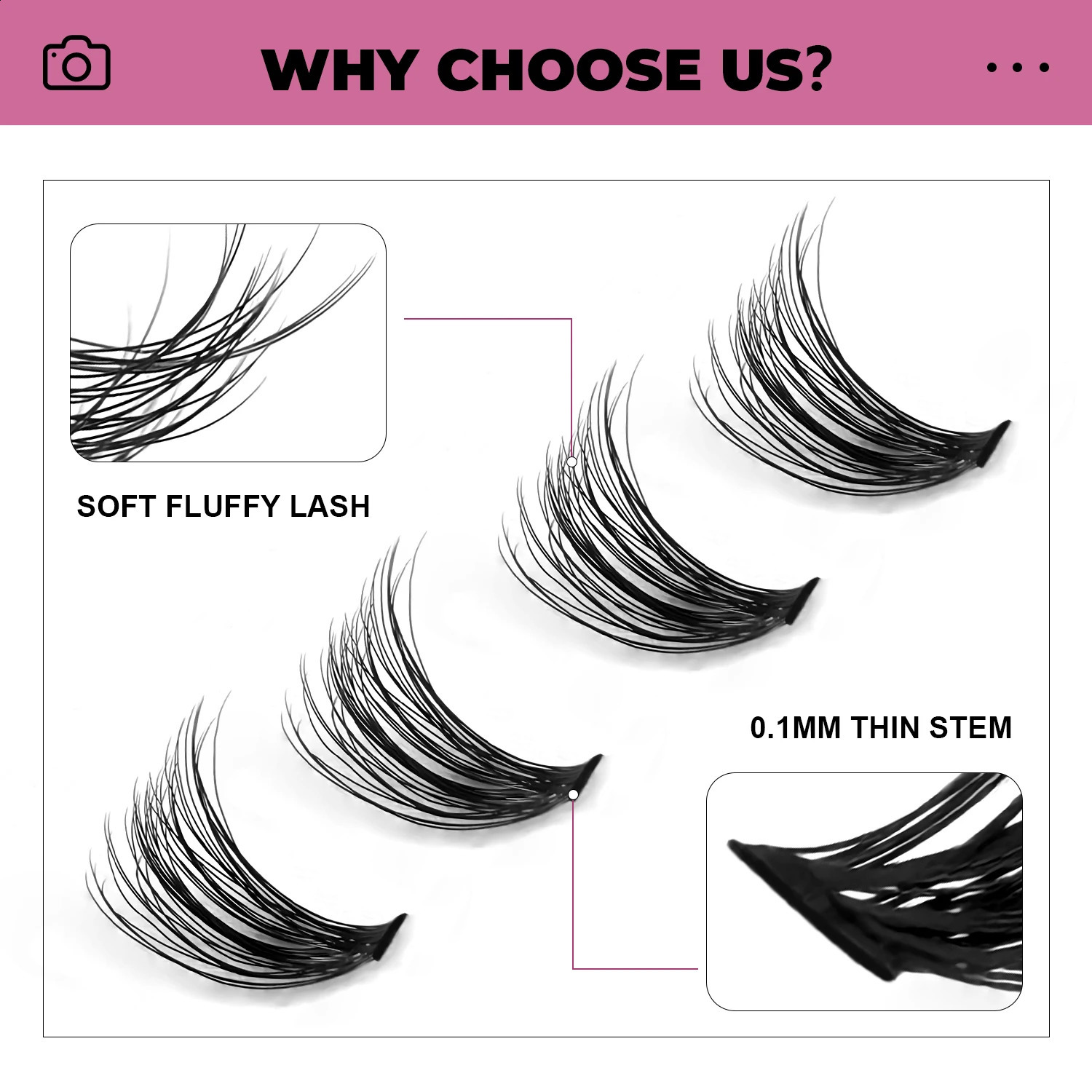 GROINNEYA DIY Lashes Extension Kit Individual Lashes Clusters Faux Mink Eyelash Extension Mix set with Lash Bond and Seal Makeup 250110