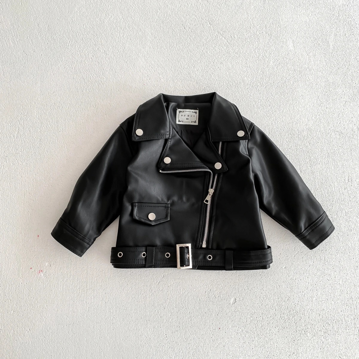 Winter in Kids Baby Girls Boys Fashion Top - Children Leather Thick Zipper Girdle Coat Toddler Trend Jacket 2-9Y 250113