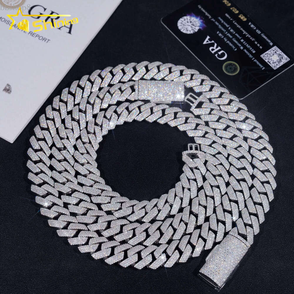 Wholesale Price S Sterg Sier Fine Jewelry Iced Out VVS Moissanite Dia Cuban k Chain