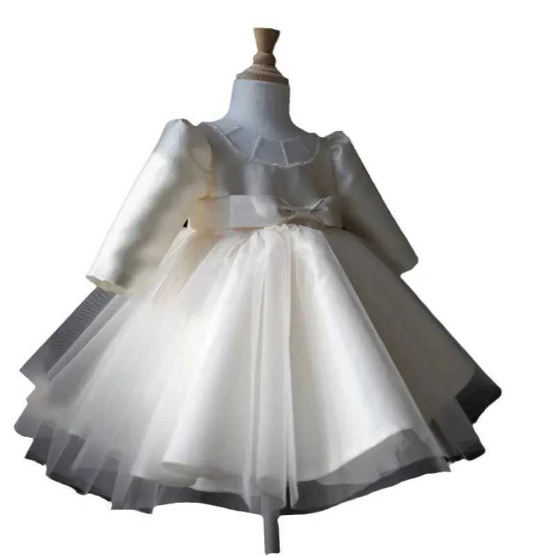 Girl Princess Dress Baby Christmas Dress Girl Childrens Bead Gauntlet Ball Dress First Birthday Childrens Evening Dress X250203