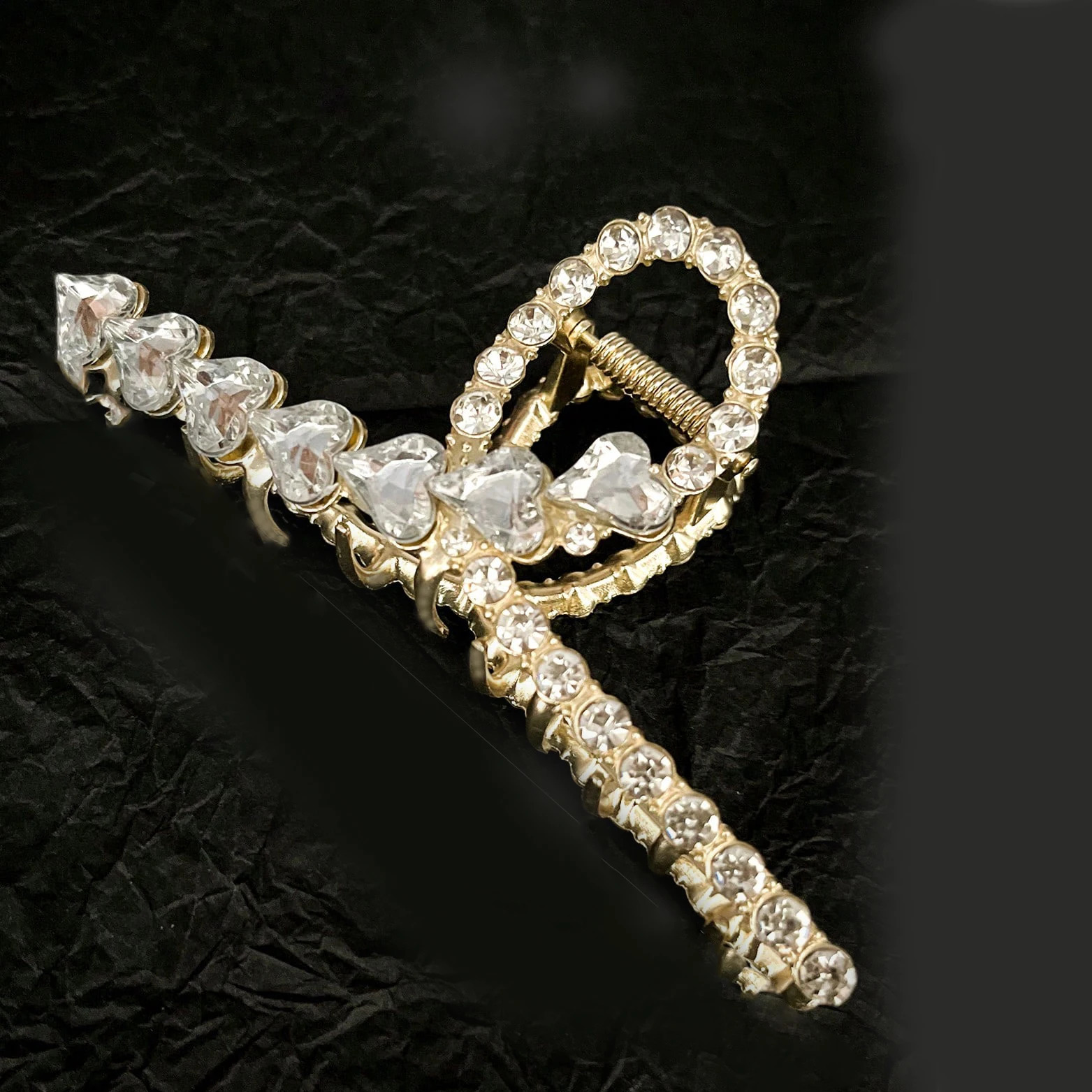 1Pcs Fashion Water Diamond Love Hair Claw For Women Girls Party Hair Accessories 250120