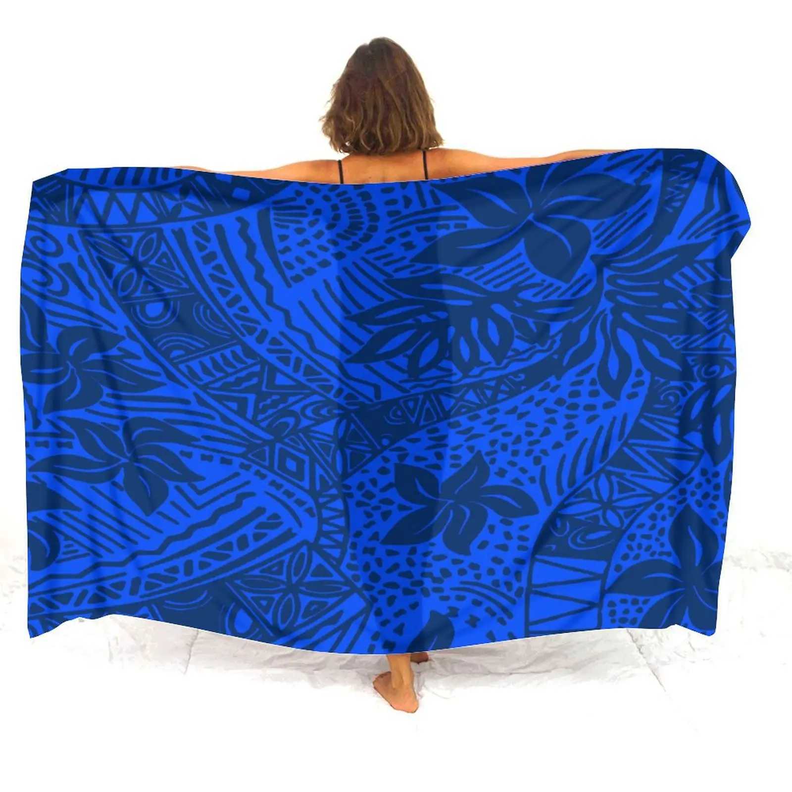 Comfortable Soft Fabric Seaside Veil Womens High Quty Sarong Sun Protection Veil Print Polynesian Tribal Ethnic Style W250120