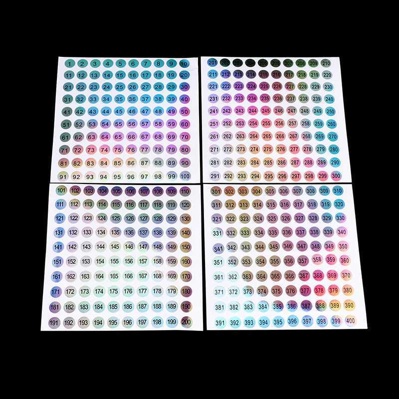 1/2/5 Sheet Number 1-500 Laser Marker Stickers For Nail Polish Glue Bottle Waterproof StickersXJ250120