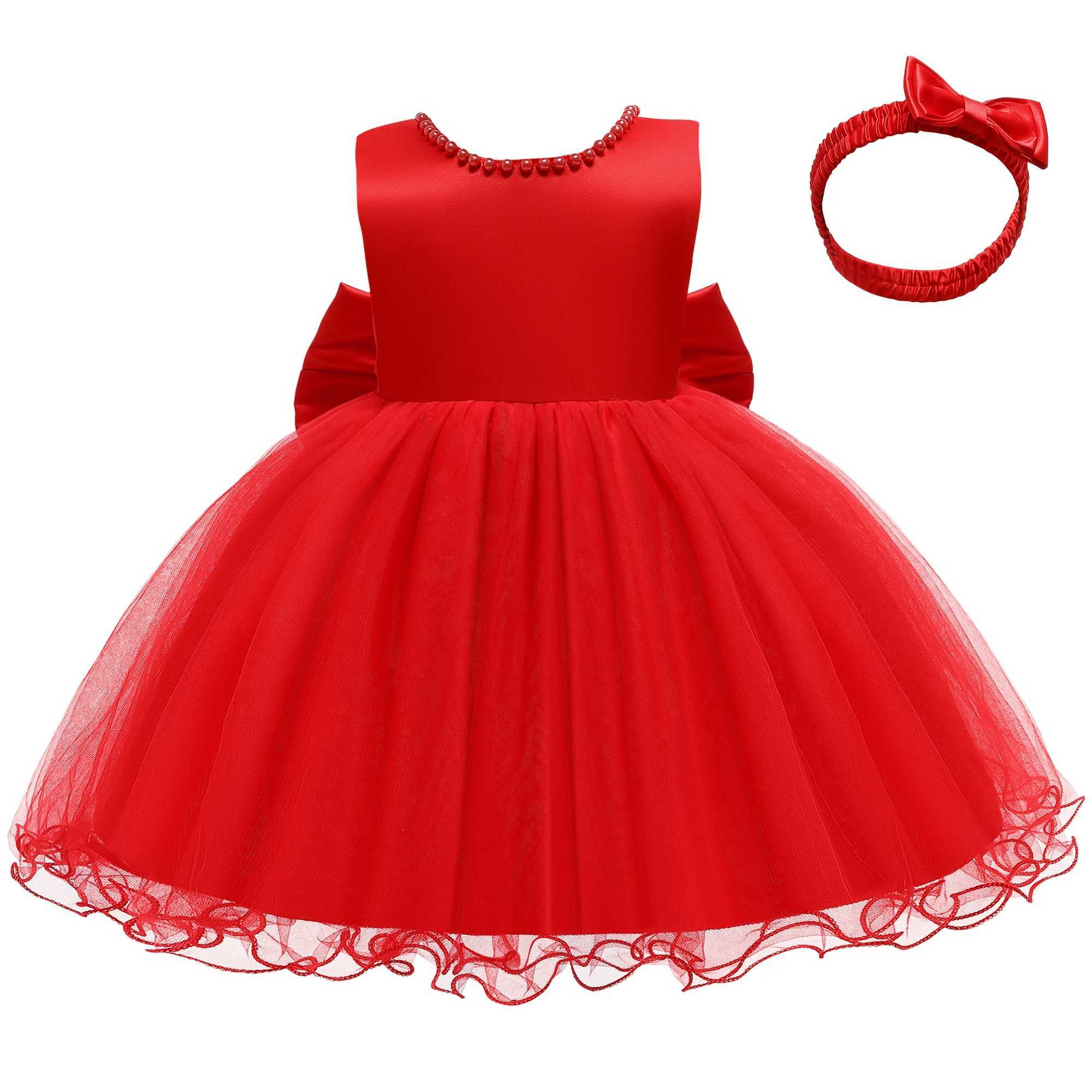Flower Girls Wedding Dress For Baby Tutu Christmas Dress Infant Dresses 1 Year Birthday Party Baptism Dress Newborn Clothes X250203