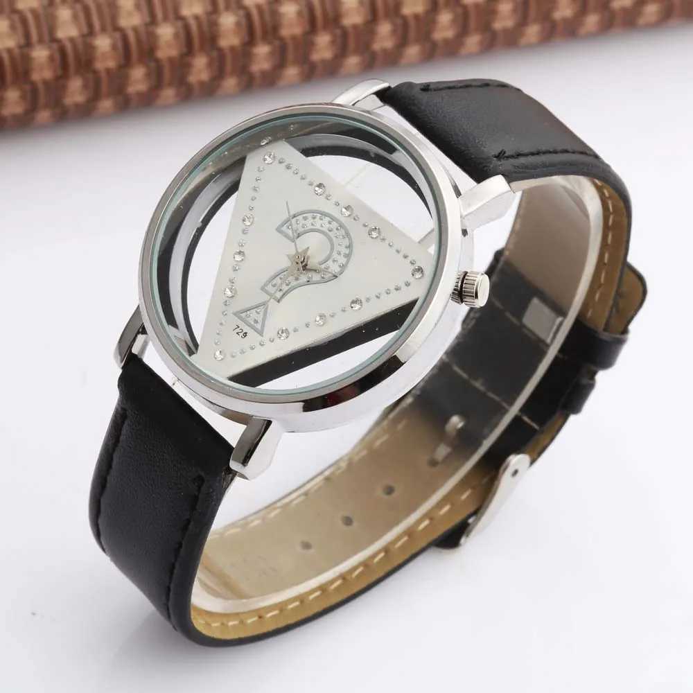 Wage Wen Watches Ladies Watches Fashion Triangle Watches Wen Transparent Watches Quartz Wristwatches Leather watch women X250203