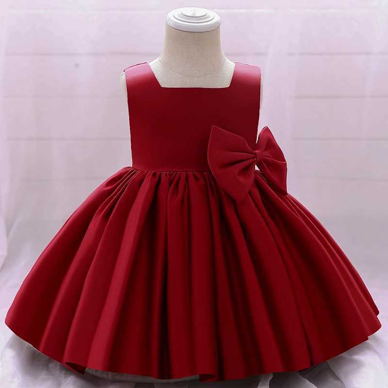 Preschool Bow 1st Birthday Dress Baby Dress Baptist White Princess Dress Elegant Girl Party Dress Vestido 0-3 Years Old X250203
