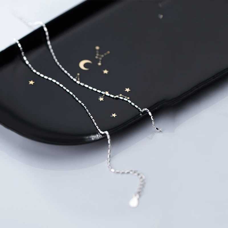 WOOZU Real 925 Sterling Silver Minimalism Square Link Chain Anklet For Women Party Girls Classic Foot Jewelry Gift AccoriesXJ250121