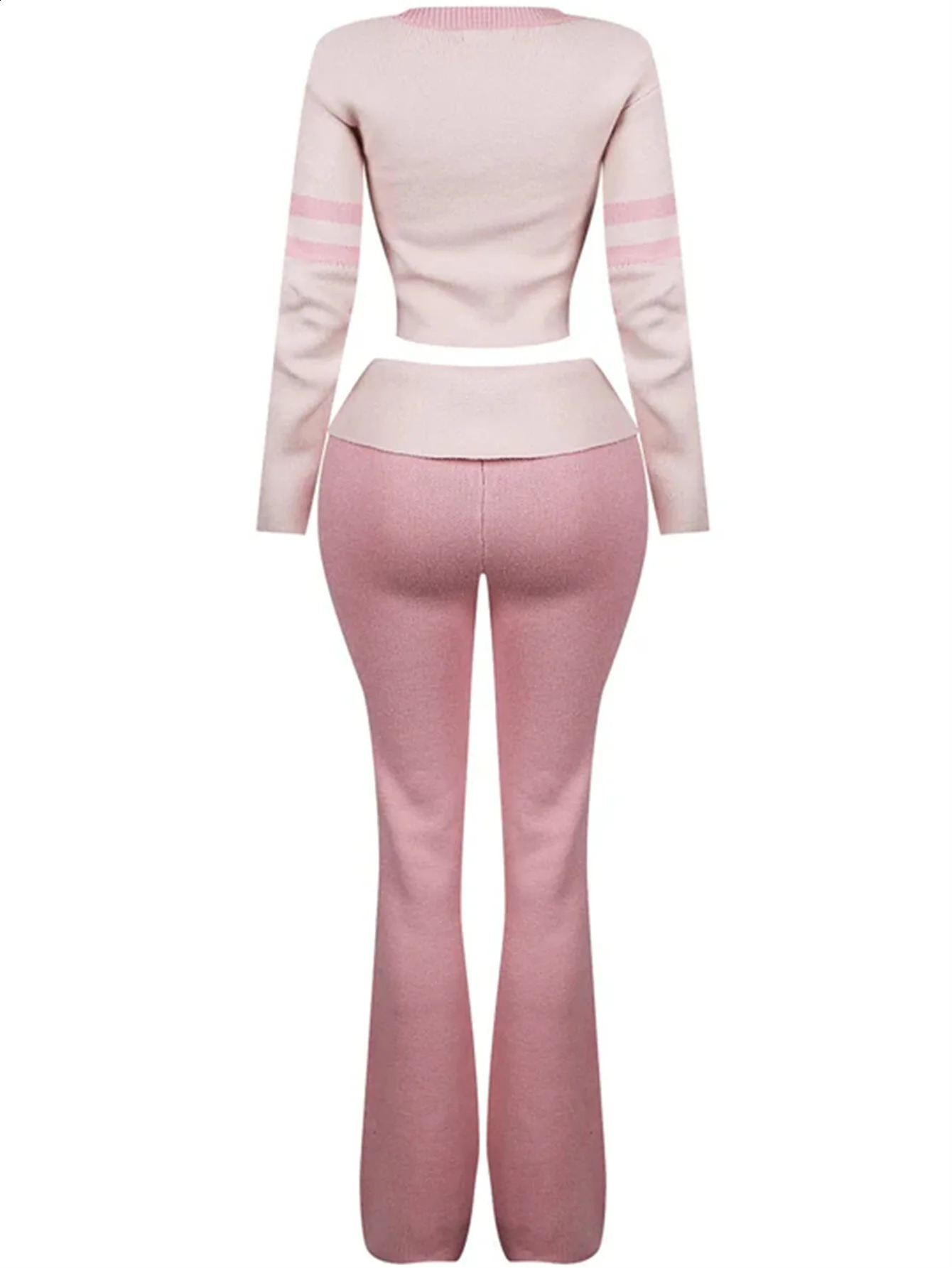 Weird Puss Casual Women Tracksuit Spring Trend Full Sleeve Crop TopsPatchwork Pants Matching Streetwear Fitness Skinny Outfits 250122