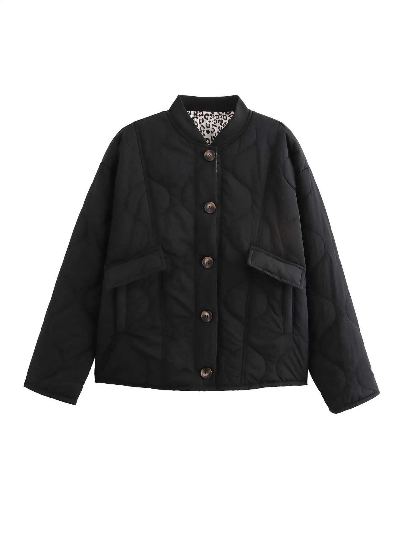 Womens Quilted Button Cotton Clothing Fashionable and Comfortable Retro Casual Jacket 250114