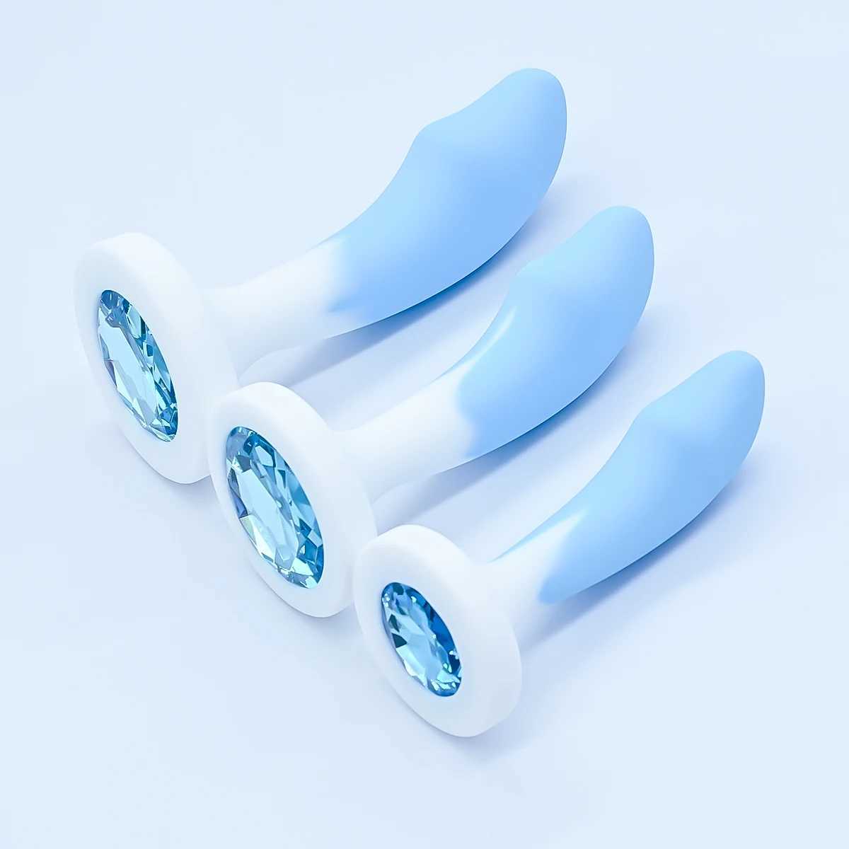 Silicone Anal Plug G-point Massage Gem Crystal Base Butt Plug Anal Masturbation Stimulator Anal Dilatancy Dildos Adult Sex ToysXJ250121