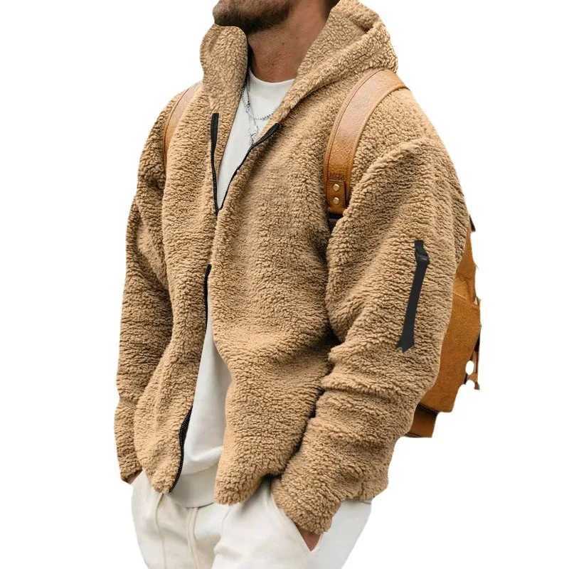 Men Fleece Hoodie Coats Autumn Winter Male Warm Hoody Zip Up Loose Sweatshirt Coats Outwear FYY-90094XJ2500118